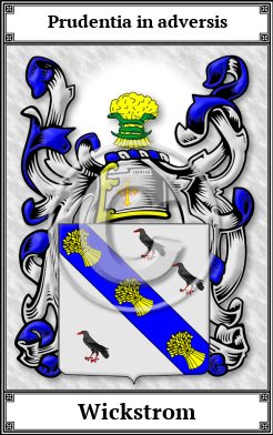 Wickstrom Family Crest Download (JPG) Book Plated - 600 DPI