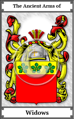 Widows Family Crest Download (JPG)  Book Plated - 150 DPI