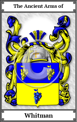 Whitman Family Crest Download (JPG)  Book Plated - 150 DPI