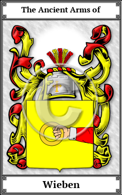 Wieben Family Crest Download (JPG)  Book Plated - 150 DPI