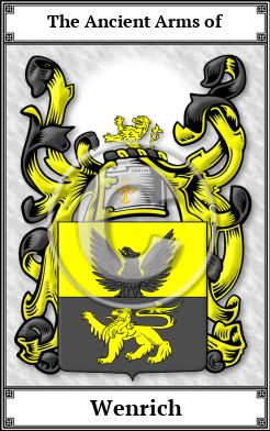 Wenrich Family Crest Download (JPG)  Book Plated - 150 DPI