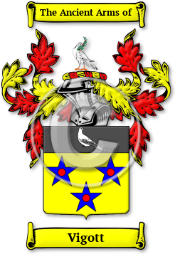 Vigott Family Crest Download (jpg) Legacy Series - 150 DPI