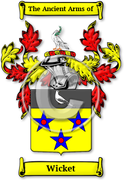 Wicket Family Crest Download (jpg) Legacy Series - 150 DPI