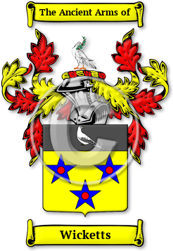 Wicketts Family Crest Download (jpg) Legacy Series - 150 DPI