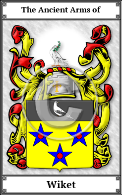 Wiket Family Crest Download (JPG) Book Plated - 600 DPI