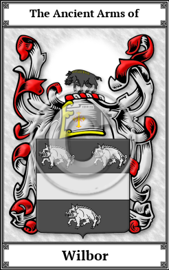 Wilbor Family Crest Download (JPG)  Book Plated - 150 DPI