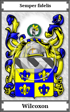 Wilcoxon Family Crest Download (JPG)  Book Plated - 150 DPI