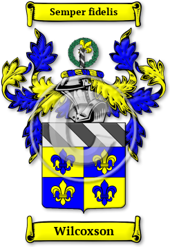Wilcoxson Family Crest Download (jpg) Legacy Series - 150 DPI