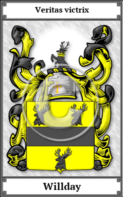 Willday Family Crest Download (JPG)  Book Plated - 150 DPI