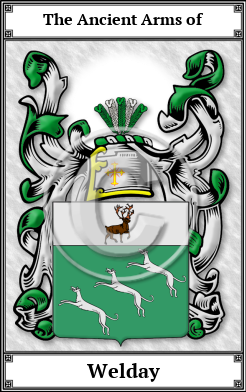 Welday Family Crest Download (JPG)  Book Plated - 150 DPI