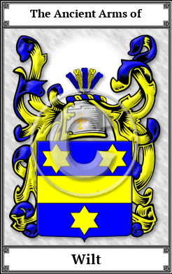 Wilt Family Crest Download (JPG) Book Plated - 300 DPI