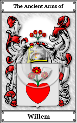 Willem Family Crest Download (JPG) Book Plated - 600 DPI