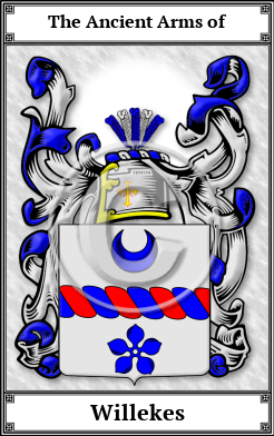 Willekes Family Crest Download (JPG) Book Plated - 600 DPI
