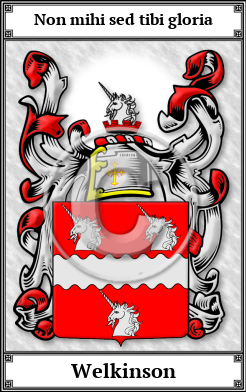 Welkinson Family Crest Download (JPG)  Book Plated - 150 DPI