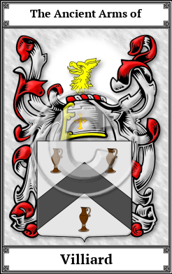 Villiard Family Crest Download (JPG)  Book Plated - 150 DPI