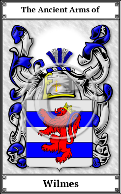 Wilmes Family Crest Download (JPG) Book Plated - 600 DPI