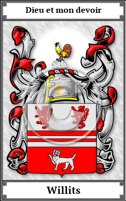 Willits Family Crest Download (JPG)  Book Plated - 150 DPI