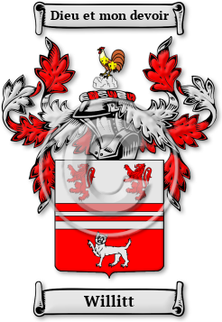 Willitt Family Crest Download (jpg) Legacy Series - 150 DPI