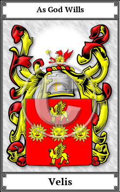 Velis Family Crest Download (JPG) Book Plated - 600 DPI