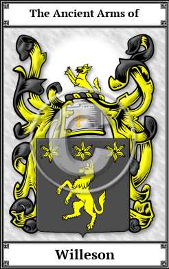 Willeson Family Crest Download (JPG)  Book Plated - 150 DPI