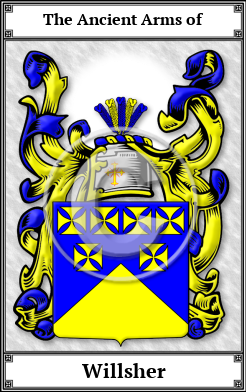 Willsher Family Crest Download (JPG) Book Plated - 600 DPI