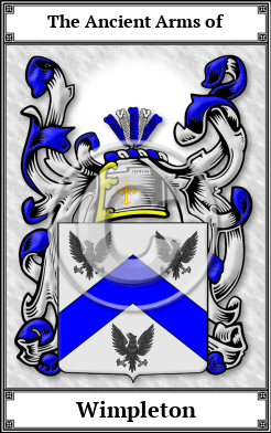 Wimpleton Family Crest Download (JPG)  Book Plated - 150 DPI
