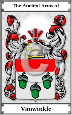 Vanwinkle Family Crest Download (JPG)  Book Plated - 150 DPI