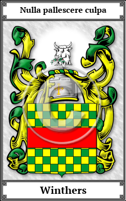 Winthers Family Crest Download (JPG)  Book Plated - 150 DPI