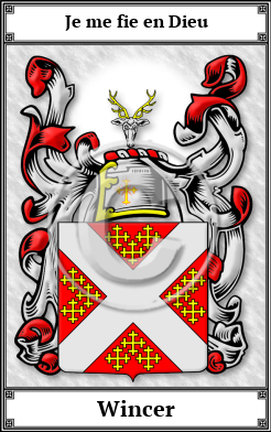 Wincer Family Crest Download (JPG) Book Plated - 600 DPI