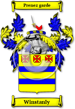 Winstanly Family Crest Download (jpg) Legacy Series - 150 DPI