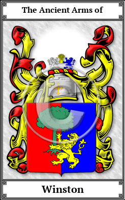 Winston Family Crest Download (JPG)  Book Plated - 150 DPI