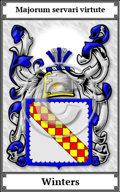 Winters Family Crest Download (JPG)  Book Plated - 150 DPI