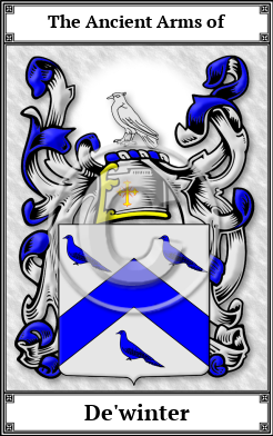 De'winter Family Crest Download (JPG) Book Plated - 600 DPI