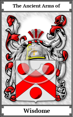Wisdome Family Crest Download (JPG)  Book Plated - 150 DPI