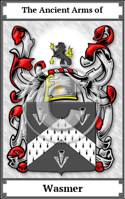 Wasmer Family Crest Download (JPG)  Book Plated - 150 DPI