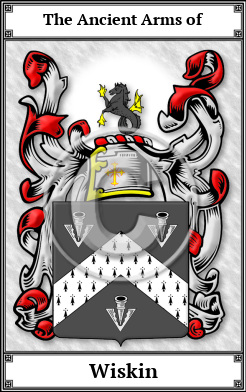 Wiskin Family Crest Download (JPG)  Book Plated - 150 DPI