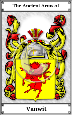 Vanwit Family Crest Download (JPG)  Book Plated - 150 DPI