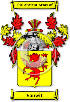 Vanwit Family Crest Download (jpg) Legacy Series - 150 DPI