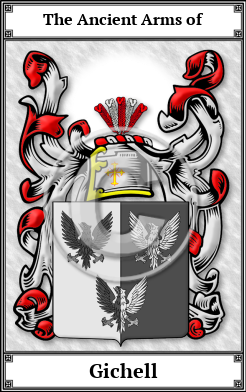 Gichell Family Crest Download (JPG) Book Plated - 600 DPI