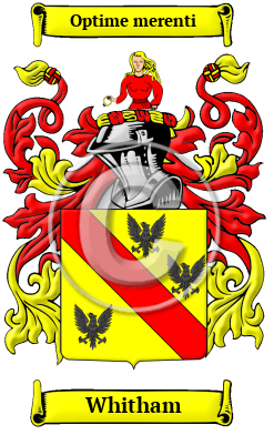 Whitham Family Crest/Coat of Arms