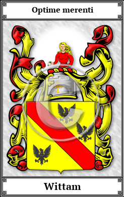 Wittam Family Crest Download (JPG)  Book Plated - 150 DPI
