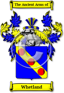 Whetland Family Crest Download (jpg) Legacy Series - 150 DPI