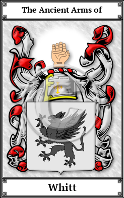 Whitt Family Crest Download (JPG)  Book Plated - 150 DPI