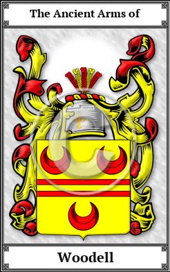 Woodell Family Crest Download (JPG) Book Plated - 600 DPI