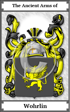 Wohrlin Family Crest Download (JPG)  Book Plated - 150 DPI