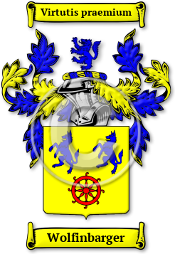 Wolfinbarger Family Crest Download (JPG) Legacy Series - 600 DPI