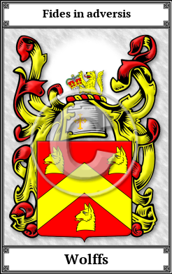 Wolffs Family Crest Download (JPG)  Book Plated - 150 DPI