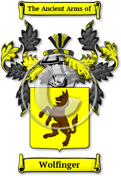Wolfinger Family Crest Download (jpg) Legacy Series - 150 DPI