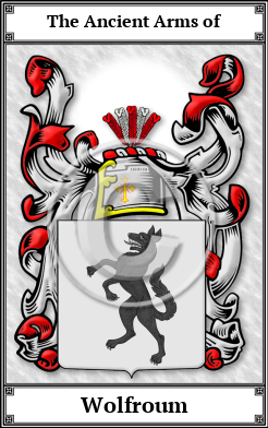 Wolfroum Family Crest Download (JPG)  Book Plated - 150 DPI