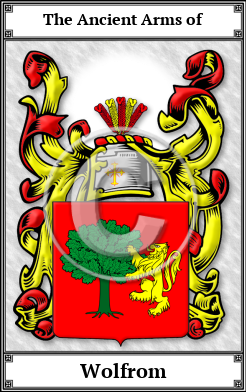 Wolfrom Family Crest Download (JPG)  Book Plated - 150 DPI
